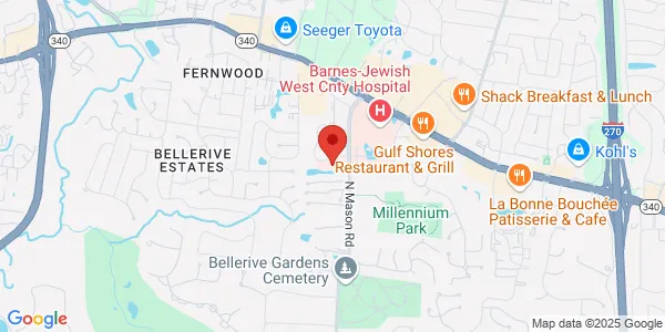 Map of 969 N Mason Rd Ste 100 Saint Louis, MO 63141