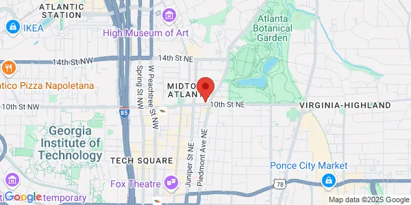 Map of 190 10th St NE Atlanta, GA 30309