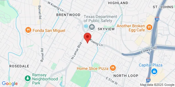 Map of 5555 N Lamar Blvd C101 Austin, TX 78701