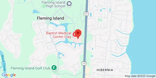 Map of 1747 Baptist Clay Dr Ste 300 Fleming Island, FL 32003