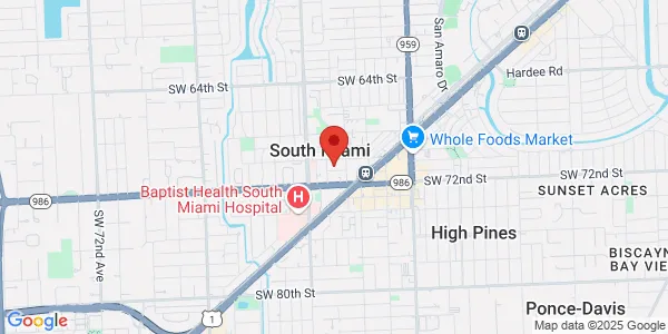 Map of 5995 SW 71st St Ste 1A South Miami, FL 33143
