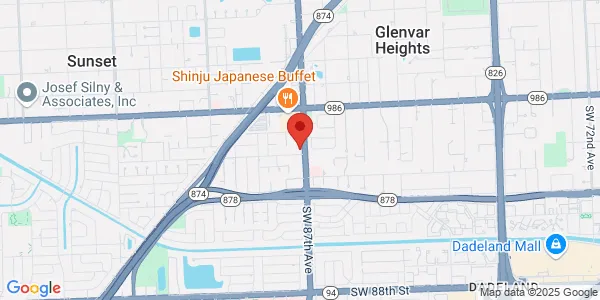 Map of 7500 SW 87th Ave Ste 201 Miami, FL 33173