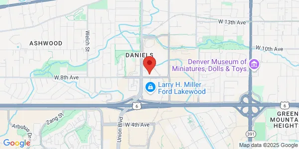Map of 11495 West 8th Ave Ste 104 Lakewood, CO 80215