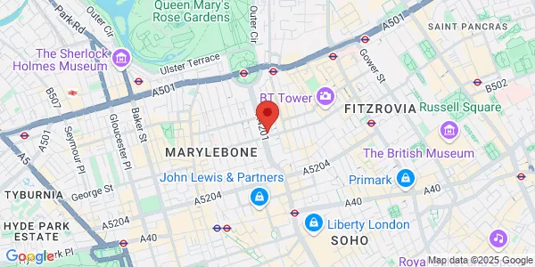 Map of 36 Portland Place London W1B 1AT United Kingdom