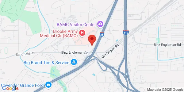 Map of 3551 Roger Brooke Dr Fort Sam Houston, TX 78234