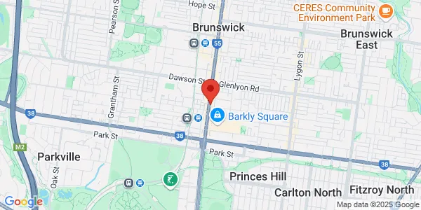 Map of 178-180 Sydney Rd Brunswick Victoria 3056 Australia
