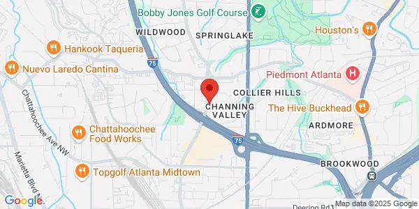 Map of 1891 Howell Mill Rd NW Ste A Atlanta, GA 30318