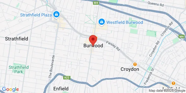 Map of 216 Burwood Rd Burwood New South Wales 2134 Australia