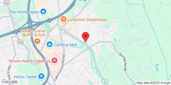 Map of 925 Bradley St Concord, NC 28025
