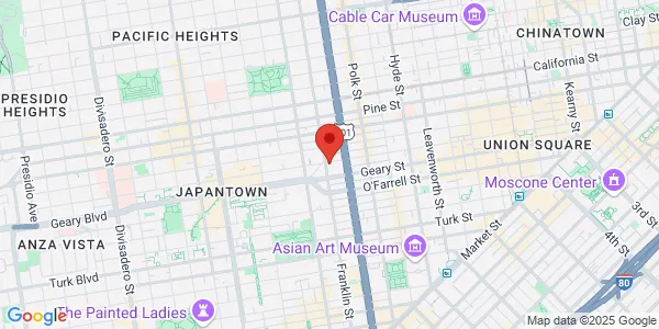 Map of 1101 Van Ness St San Francisco, CA 94109