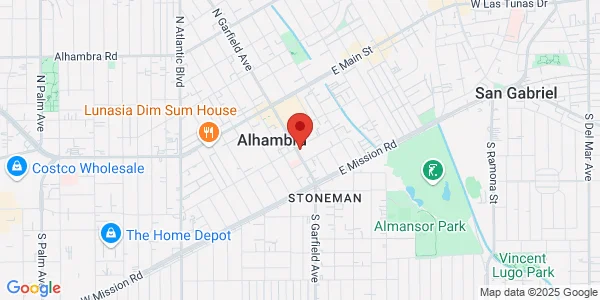Map of 320 S Garfield Ave Ste 102 Alhambra, CA 91801