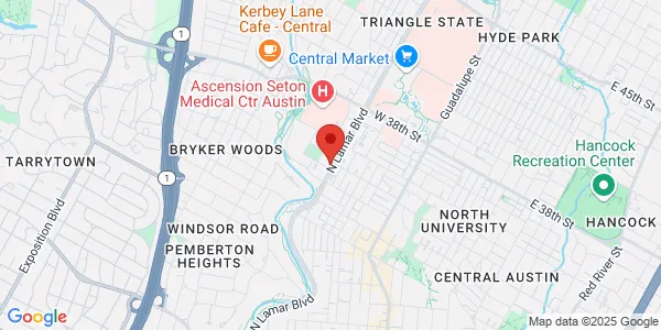 Map of 1004 W 32nd St Ste 400 Austin, TX 78705