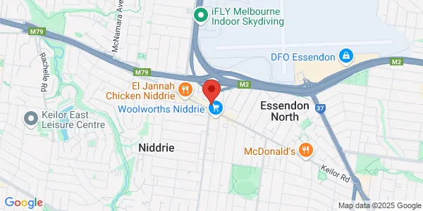 Map of 1 Treadwell Rd Niddrie Victoria 3042 Australia