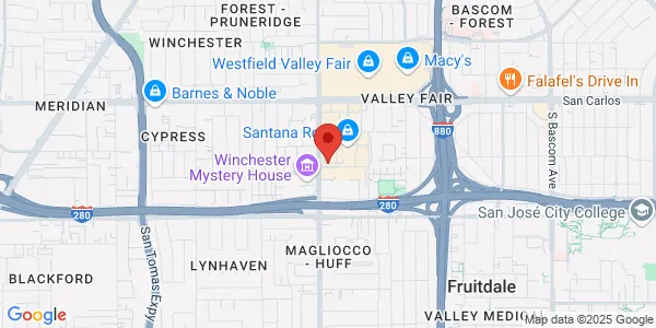 Map of 377 Santana Row Ste 1180 San Jose, CA 95128