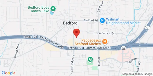 Map of 1924 Forest Ridge Dr Bedford, TX 76021