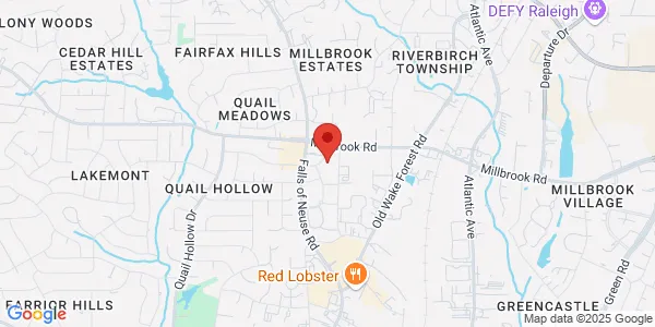 Map of 1212 Cedarhurst Dr Ste 101 Raleigh, NC 27609