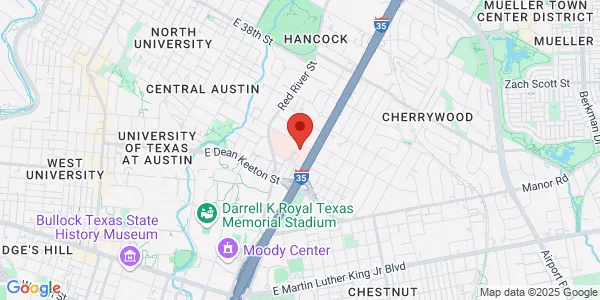 Map of 1015 E 32nd St Ste 508 Austin, TX 78705