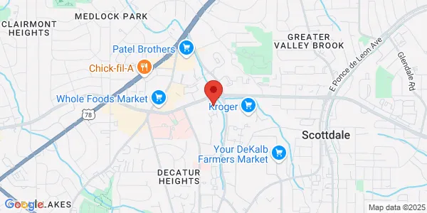 Map of 2801 N Decatur Rd Ste 395 Decatur, GA 30033