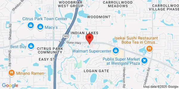 Map of 6544 Gunn Hwy Tampa, FL 33625