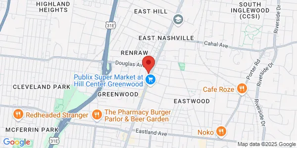 Map of 1214 Gallatin Ave Ste 101 Nashville, TN 37206