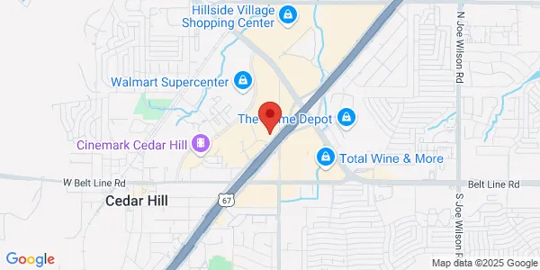 Map of 345 N Hwy 67 Cedar Hill, TX 75104