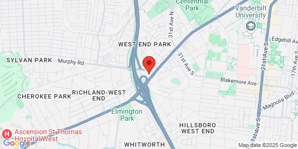 Map of 3404 W End Ave Ste 101 Nashville, TN 37203