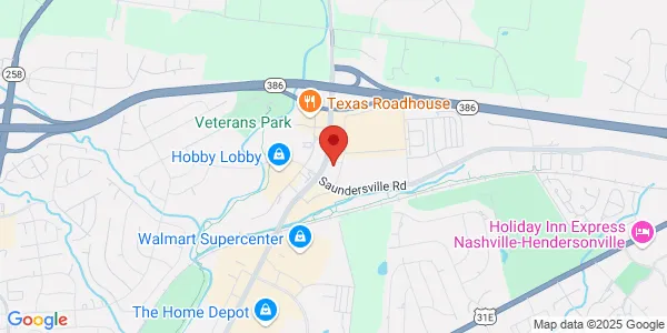 Map of 280 Indian Lake Blvd Ste 140 Hendersonville, TN 37075
