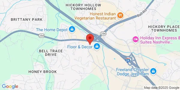 Map of 5304 Cane Ridge Rd Nashville, TN 37013