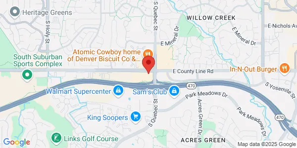 Map of 7120 E County Line Rd Highlands Ranch, CO 80126