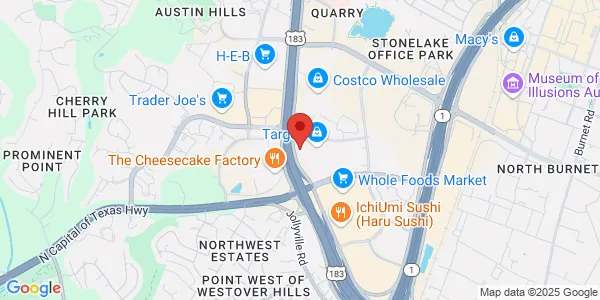 Map of 10001 Research Blvd Ste 100 Austin, TX 78759