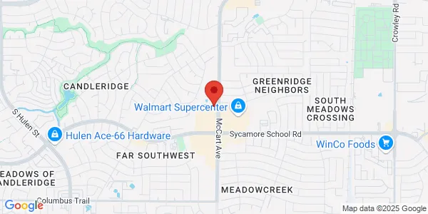 Map of 7400 McCart Ave Fort Worth, TX 76133