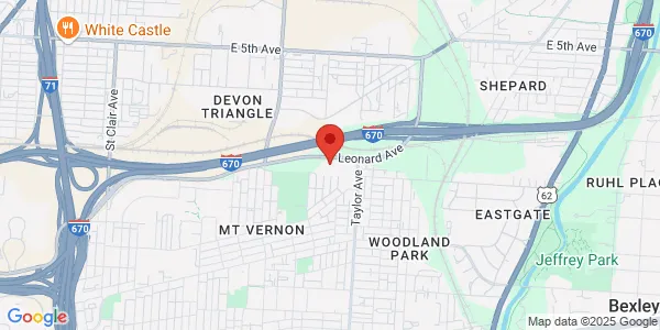Map of 543 Taylor Ave Columbus, OH 43203