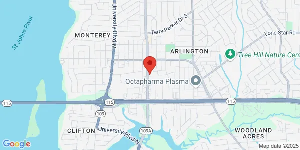 Map of 1021 Cesery Blvd Jacksonville, FL 32211