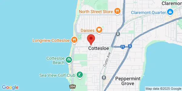 Map of 36 Eric St Cottesloe Western Australia 6011 Australia