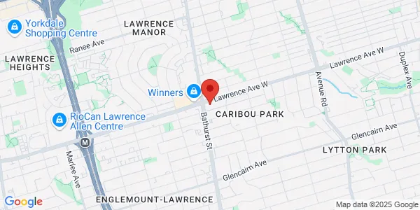 Map of 491 Lawrence Avenue W North York, ON M5M 1C7 Canada