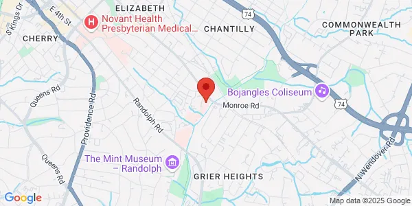 Map of 2614 E 7th St Ste C Charlotte, NC 28204