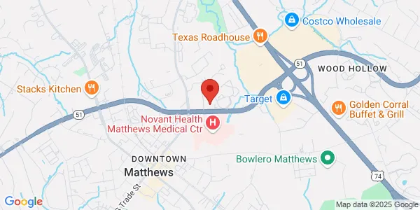 Map of 1401 Matthews Township Pkwy Matthews, NC 28105