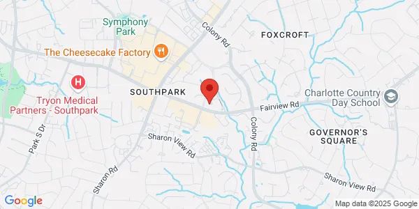 Map of 4525 Cameron Valley Pkwy Ste 1000-B Atrium Health Urgent Care Charlotte, NC 28211