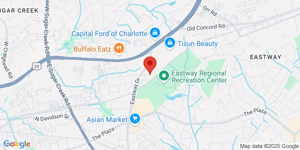 Map of 251 Eastway Dr Charlotte, NC 28213