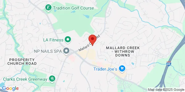 Map of 10826 Mallard Creek Rd Charlotte, NC 28262