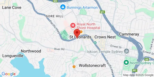 Map of 60 Pacific Hwy St Leonards New South Wales 2065 Australia