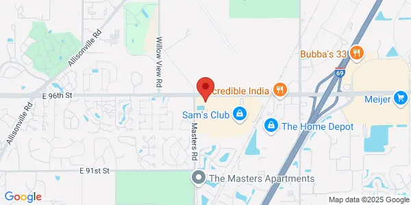 Map of 7035 E 96th St Ste G Indianapolis, IN 46250