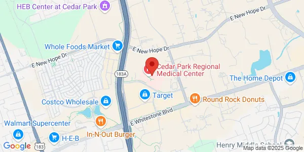 Map of 1401 Medical Pkwy Cedar Park, TX 78613
