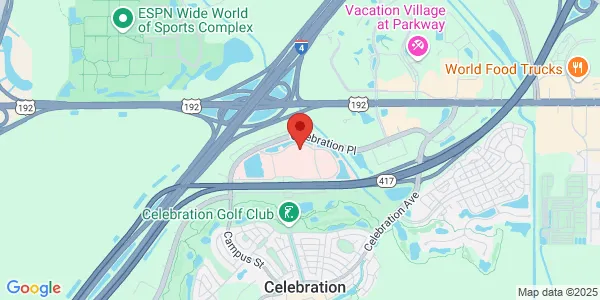Map of 410 Celebration Pl Ste 208 Celebration, FL 34747