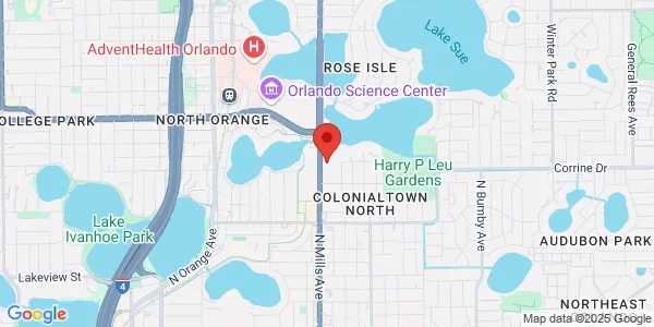 Map of 1817 N Mills Ave Orlando, FL 32803