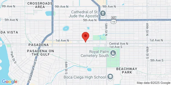 Map of 6101 Central Ave Saint Petersburg, FL 33710