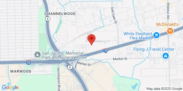 Map of 15055 E Fwy Ste A10 Channelview, TX 77530