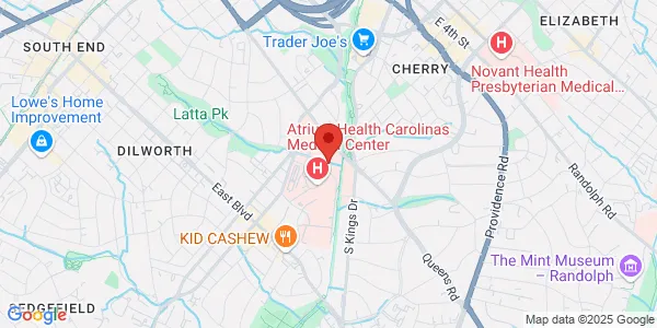 Map of 1001 Blythe Blvd Ste 103 Charlotte, NC 28203