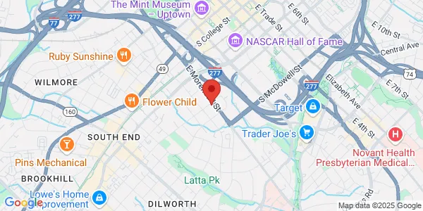 Map of 700 East Morehead St Charlotte, NC 28202