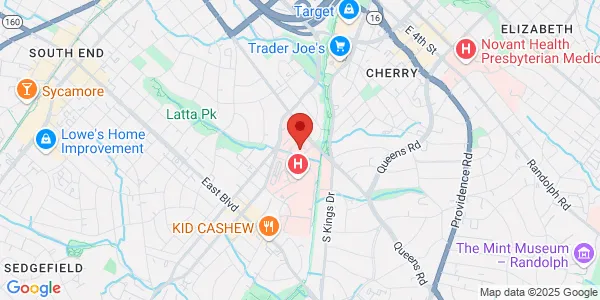 Map of 1025 Morehead Medical Dr Ste 150 Morehead Medical Plz Charlotte, NC 28204